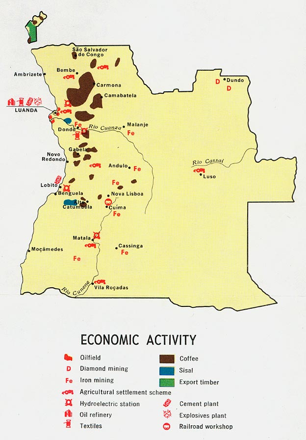 Angola | Mapas Geográficos de Angola
