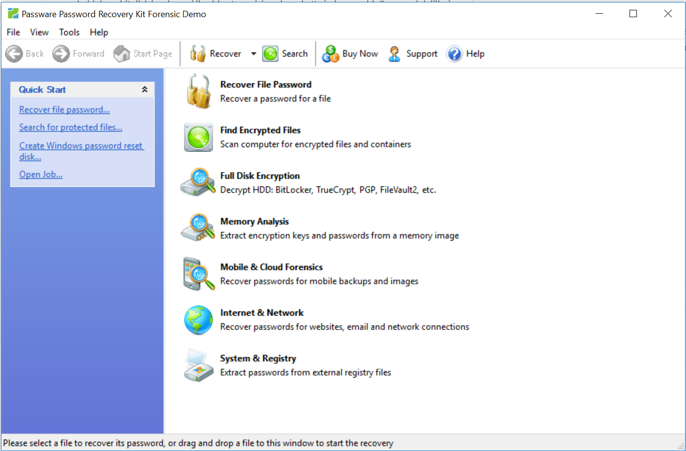 Email password recovery