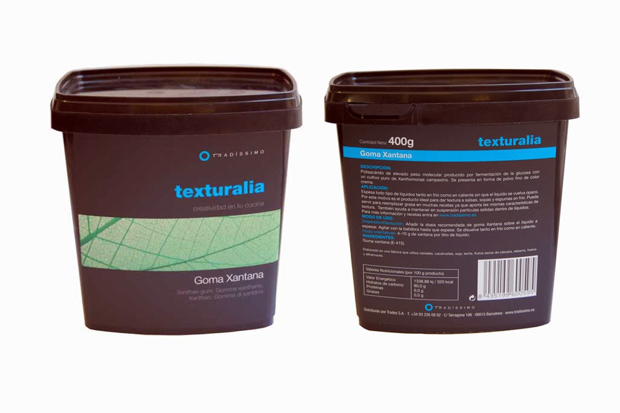 Cocina, mesa y mantel Goma Xantana o xantano