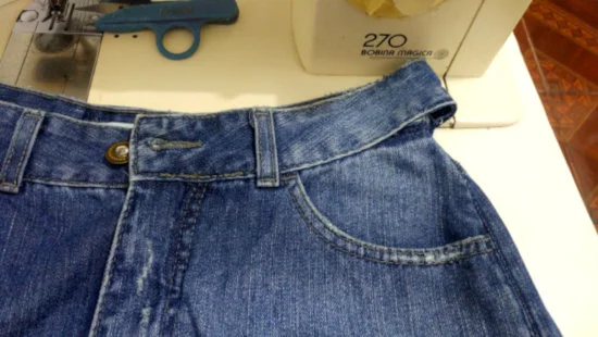 Aumentar Comprimento Short Jeans Cintura Alta