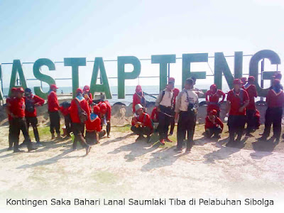 Kontingen Saka Bahari Lanal Saumlaki Tiba di Pelabuhan Sibolga Kontingen Saka Bahari Lanal Saumlaki Tiba di Pelabuhan Sibolga