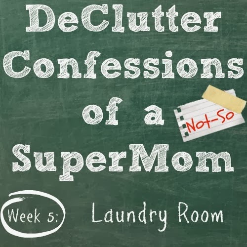 decluttered laundry room