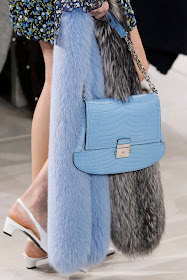 A powder blue croc bag by Michael Kors Collection Fall 2016 NYFW {Cool Chic Style Fashion} 