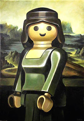 Pintura clásica representada con  figuras de playmobil