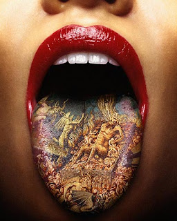 Amazing Tongue tattoo design