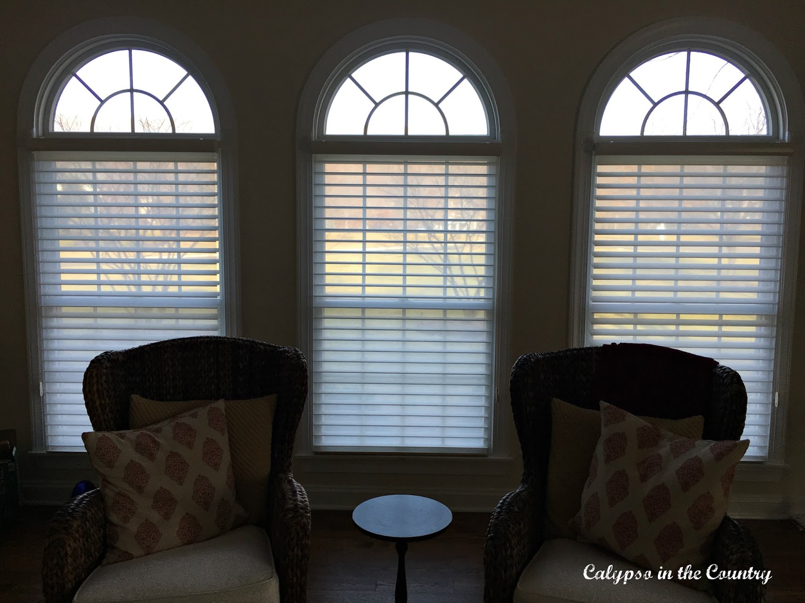 Shades on arched windows Shades on arched windows