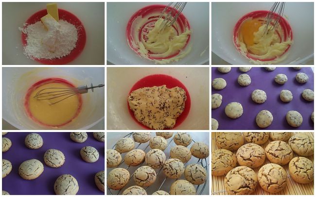 Preparación de las Galletas de arroz con fideos de chocolate