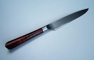 Contemporary Makers: Cable Damascus Knife with Sash Sheath by Jerry Fisher