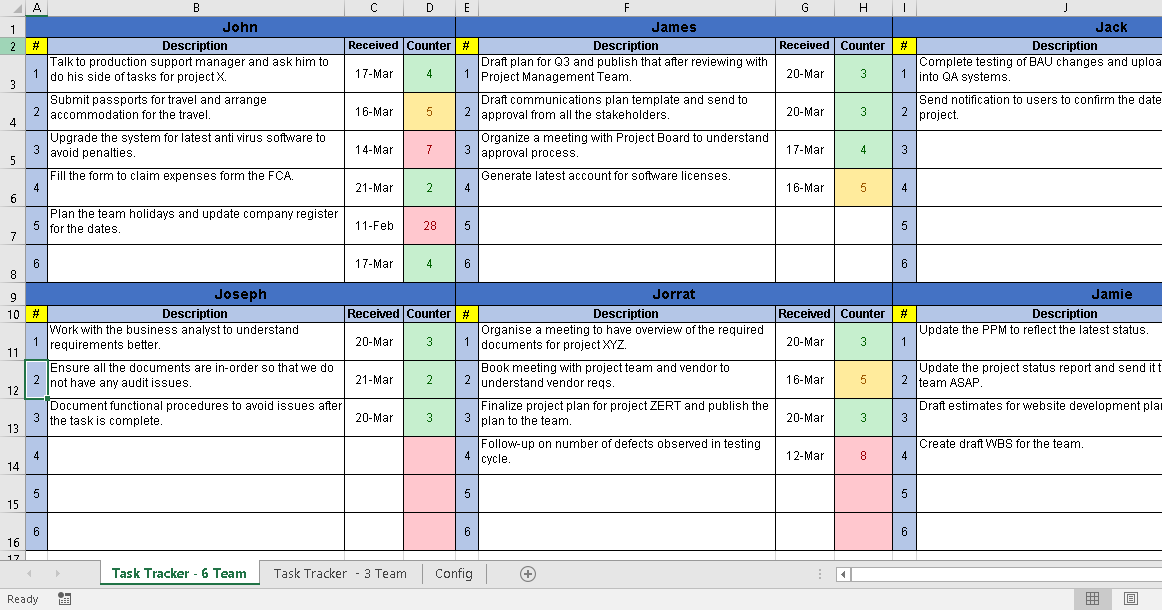 Excel Templates Simple Excel Task Tracker With Sla Tracking Free