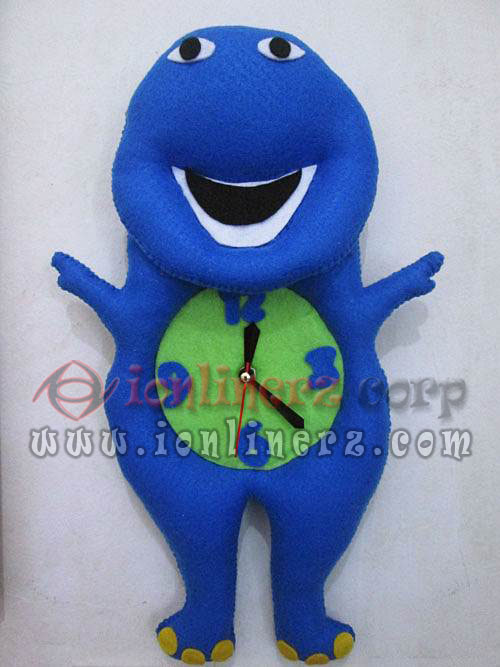 Jam Dinding Flanel Karakter Kartun Boneka Barney Jam Dinding Flanel Karakter Kartun Boneka Barney