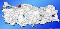 Zonguldak ilinin Türkiye haritasında gösterimi