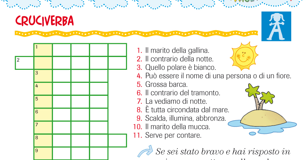 VIVACEMENTE il giornalino del cuore e della mente Cruciverba facile