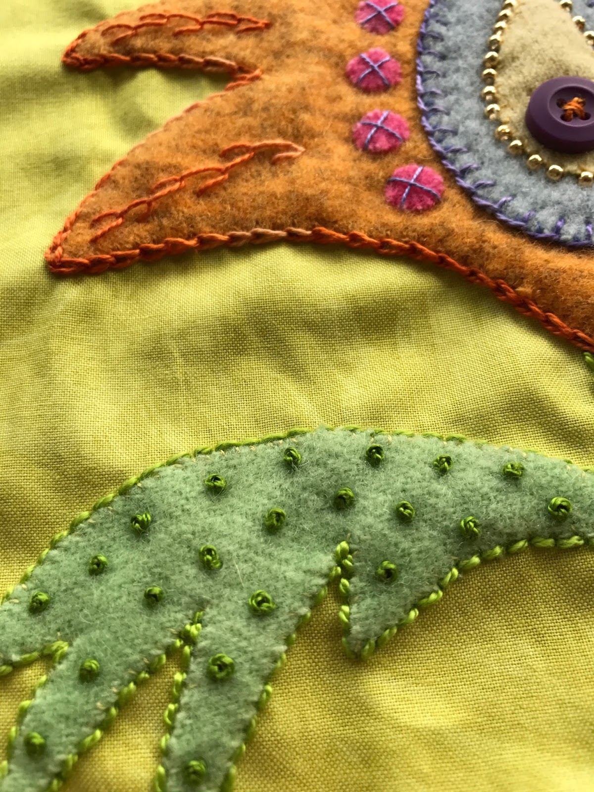 Sherrie loves color! And more wool embroidery