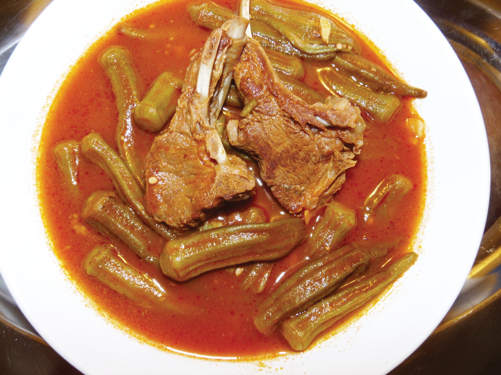 The Iraqi Family Cookbook Okra with Lamb Stew Bamya