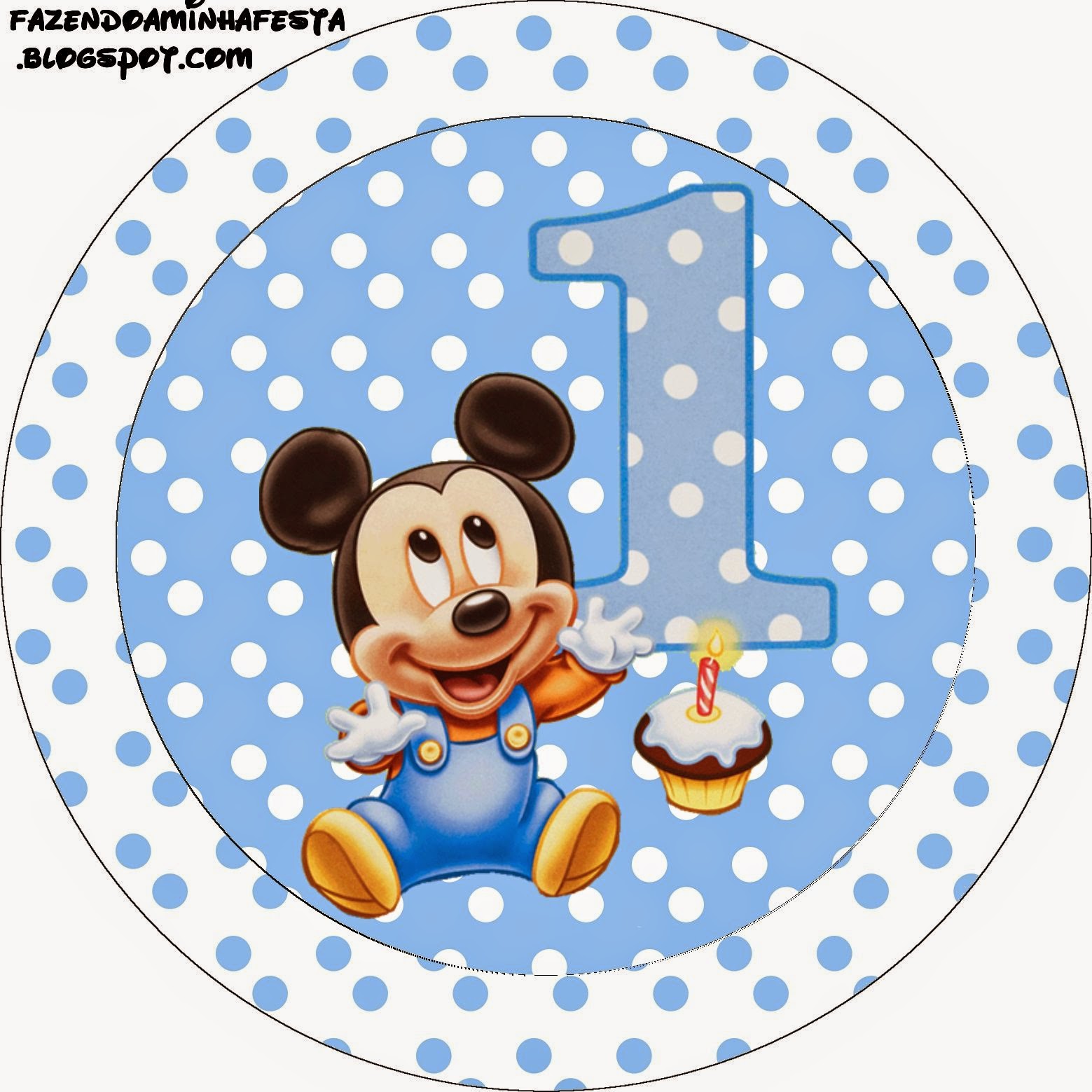 First Year of Mickey with Polka Dots: Free Printable Candy Bar Labels. Toppers or Free Printable Candy Bar Labels for a First Year of Mickey with Polka Dots.