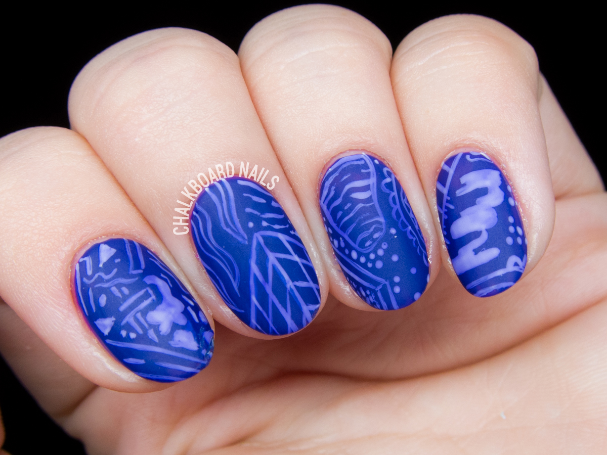 Zach Bootz inspired nail art by @chalkboardnails