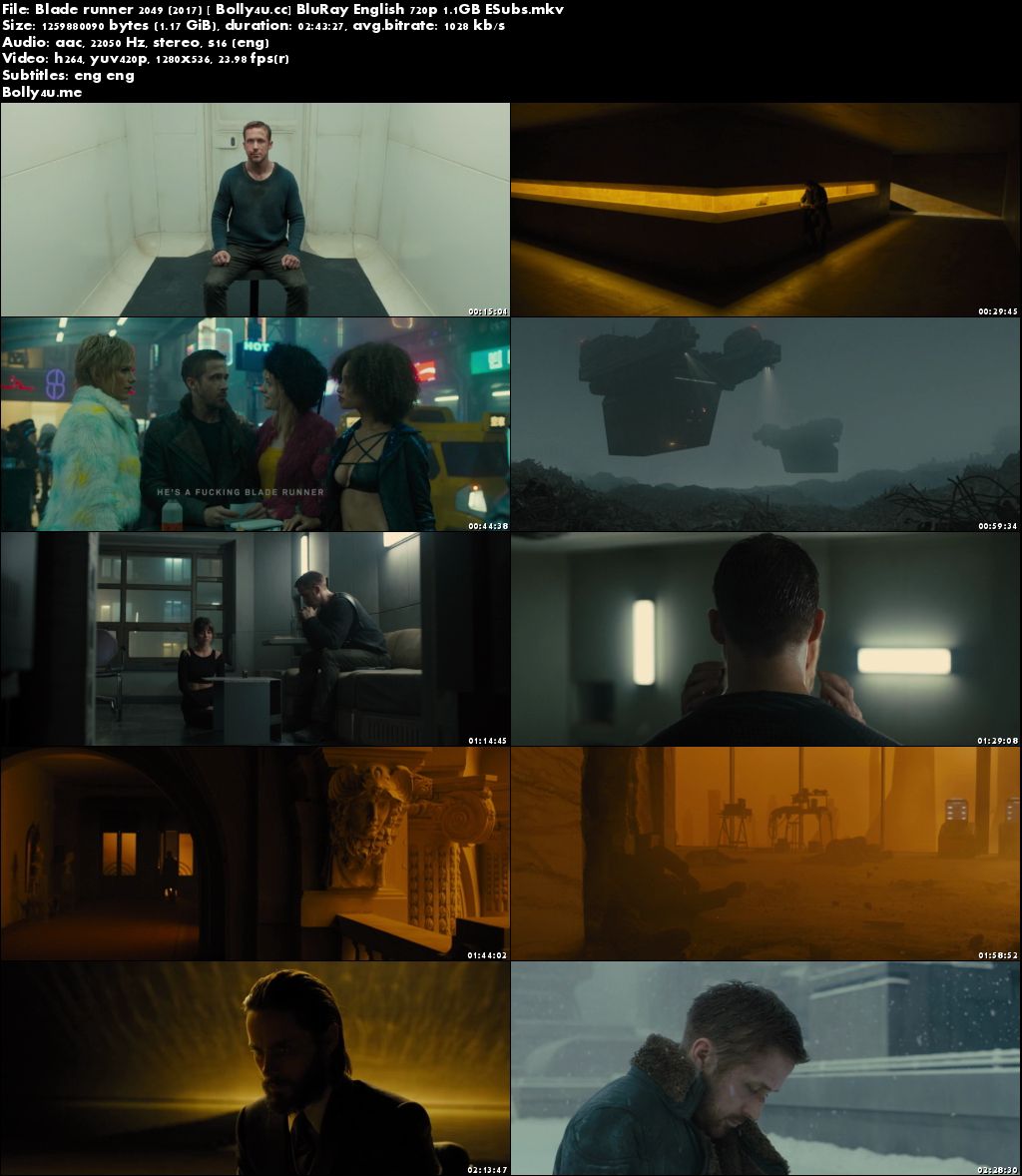 Blade runner 2049 (2017) BluRay 450MB Full English Movie Download 480p