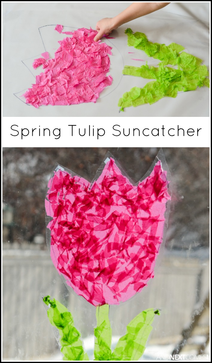 Tulip Suncatcher {Spring Craft} And Next Comes L Hyperlexia Resources