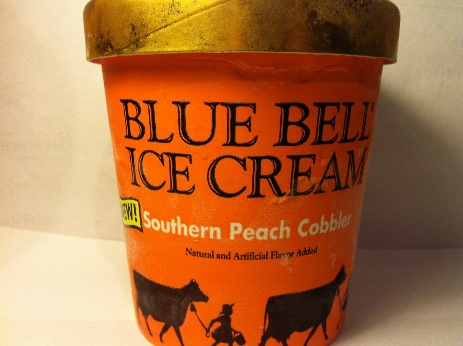 Crazy Food Dude Review Blue Bell Southern Peach Cobbler Ice Cream