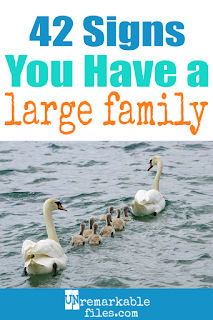 This awesome 'you know you have a big family when...' list is so funny and seriously accurate. I have 6 kids and I’m laughing at every one of these large family truths! #hilarious #bigfamily