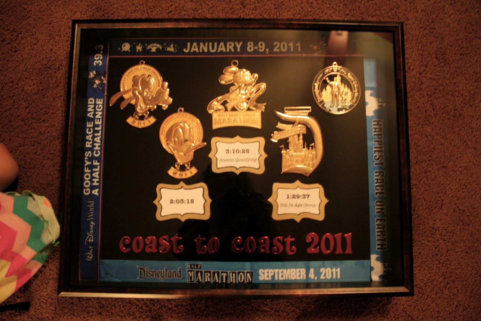 Jason's Triathlon Page: Coast to Coast shadow box