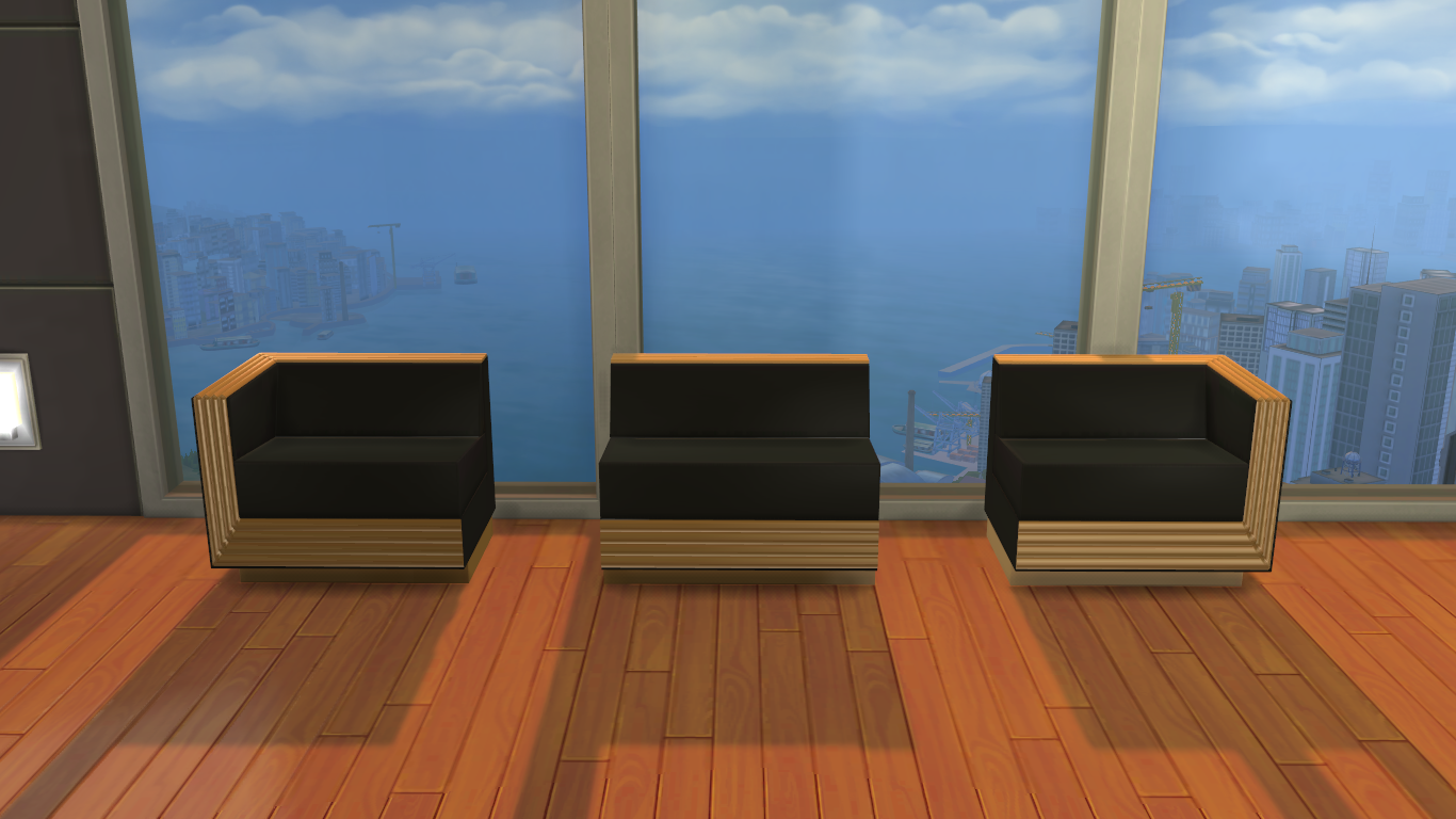 My Sims 4 Blog TS3 Decades Sectional Sofas Conversion by CinderelliMouse