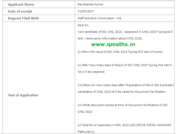Rti Reply Regarding Ssc Chsl 2015 With Vacancy Qmaths Ssc Cgl 2020 Rrb Ntpc Group D Alp Sbi Ibps Bank Po Clerk Constable gd advertisement usefull videos for ur knowledge.