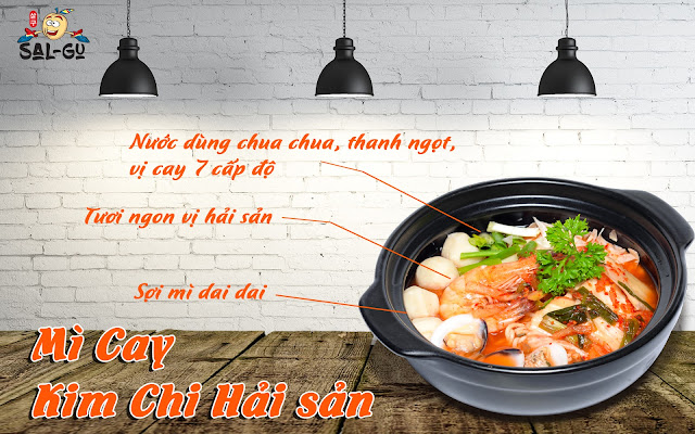 Mì cay kim chi hải sản SAL-GU Mì cay kim chi hải sản SAL-GU