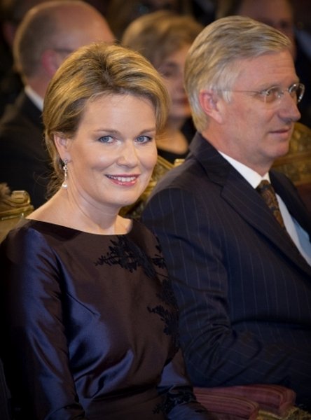 King Philippe and Queen Mathilde of Belgium, Crown Princess Elisabeth, Prince Gabriel, Prince Emmanuel and Princess Eleonore at the annual christmas concert 