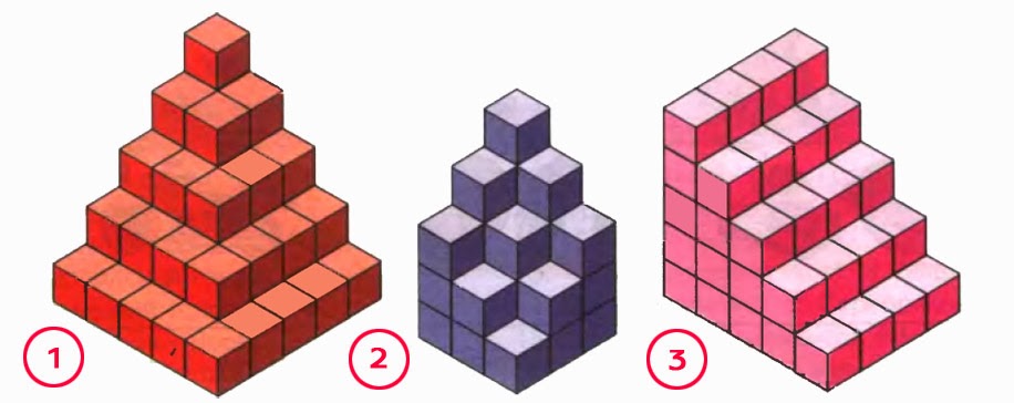 Фигуры из кубиков. Объемные фигуры из кубиков. Сколько кубиков в фигуре. Пирамидка из кубиков в задачах. Кошка сбросила с конструкции один кубик