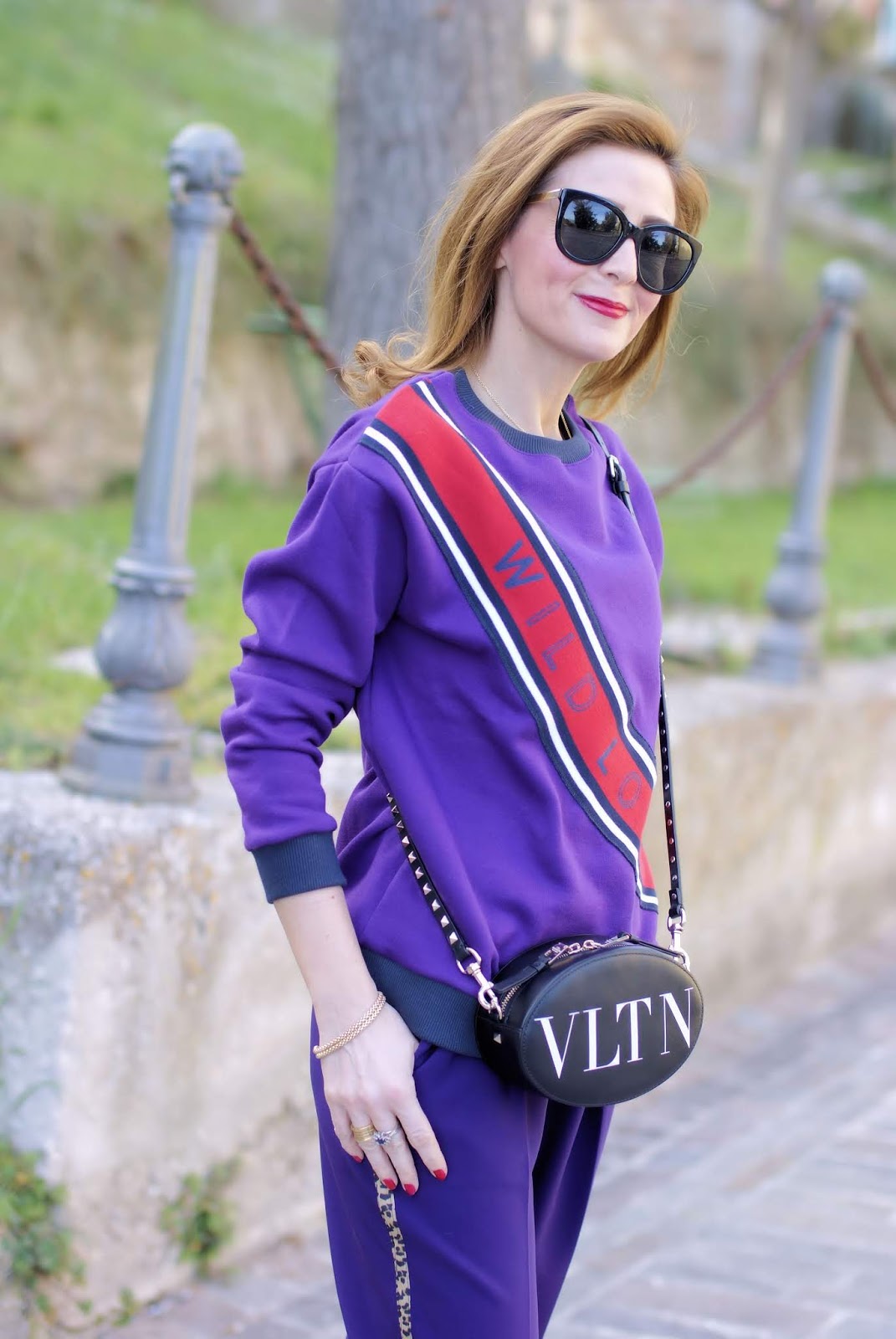 VLTN: the new Valentino logo in a sporty chic outfit on Fashion and Cookies fashion blog, fashion blogger style