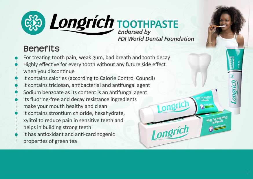 Longrich Toothpaste (flouride free)