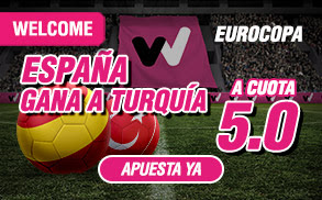 wanabet supercuota 5 España gana Turquia Euro2016 + 150 euros codigo JRVM 17 junio wanabet supercuota 5 España gana Turquia Euro2016 + 150 euros codigo JRVM 17 junio