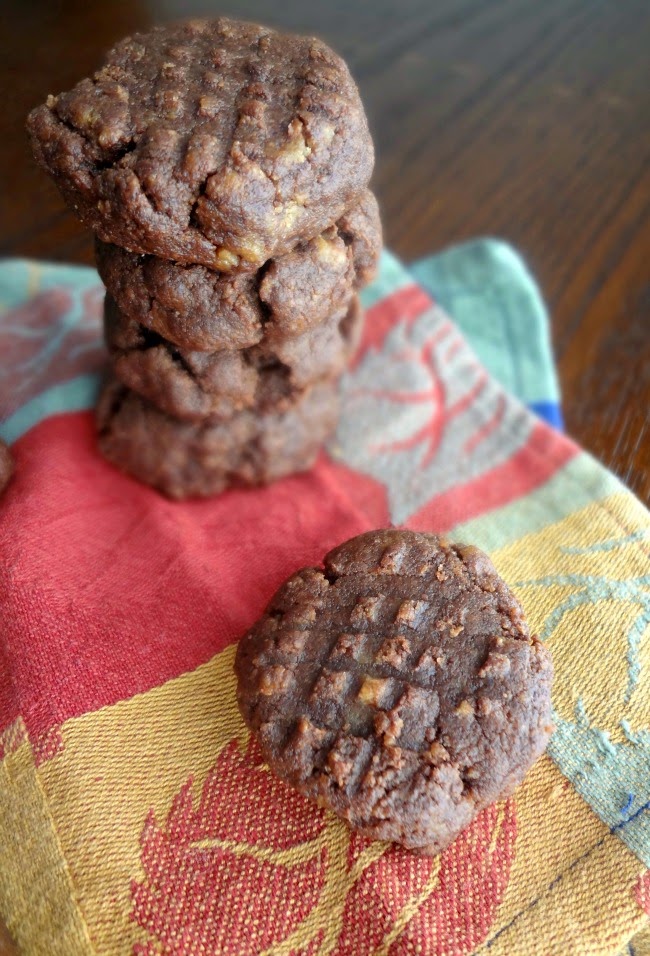 Thick & Soft Chocolate Peanut Butter Cookies {Gluten Free & Dairy Free}