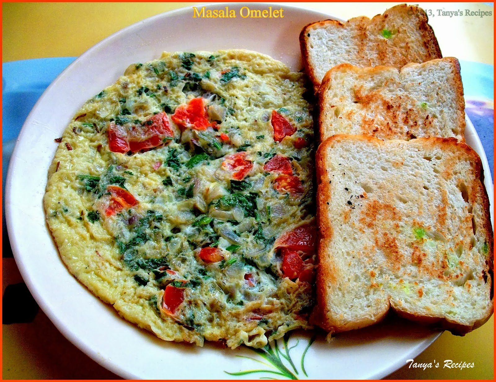 Masala Omelet Tanya's Recipes