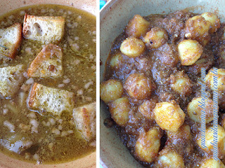 Comida típica da região: sopa de legumes e Gnocchi