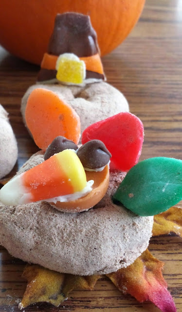 close up turkey thanksgiving donut