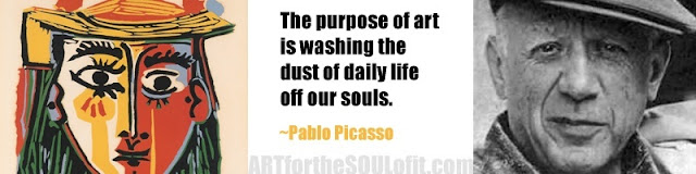pablo picasso quote the purpose of art is washing...