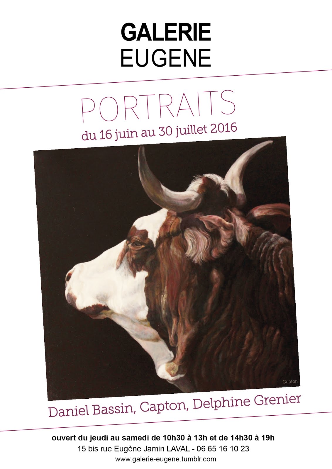 LAVAL : "PORTRAITS" EXPOSITION D'ART ANIMALIER À LA GALERIE EUGÈNE JUSQU'AU 30 JUILLET 2016