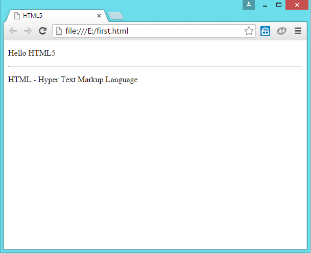 Learn HTML5 : HTML5 Tags - br , hr , comment , link ,image