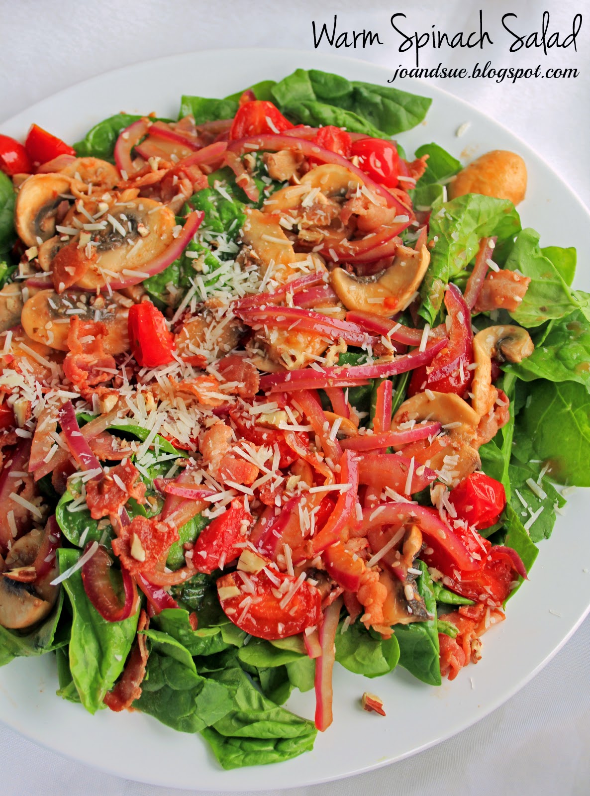 Jo and Sue Warm Spinach Salad