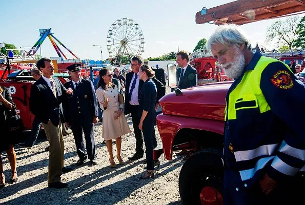 Sternfahrt 2017. Princess Marie wore a Miu Miu Belted Wool Crepe Coat at opening ceremony in Sonderborg