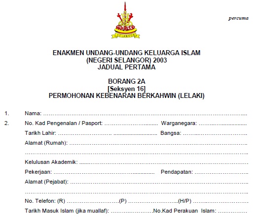 SweetLoveLifes: Prosedur Perkahwinan di Selangor