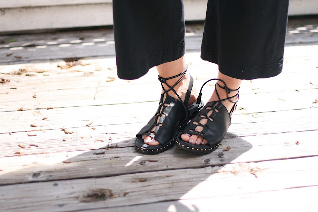 Spring sandals, Revolve, Jaggar Footwear, Black, Gold studs, Fashion Blogger