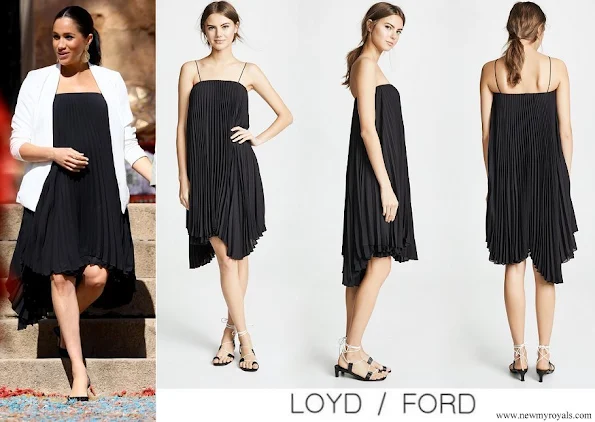 Meghan Markle wore Loyd / Ford Pleated Midi Dress