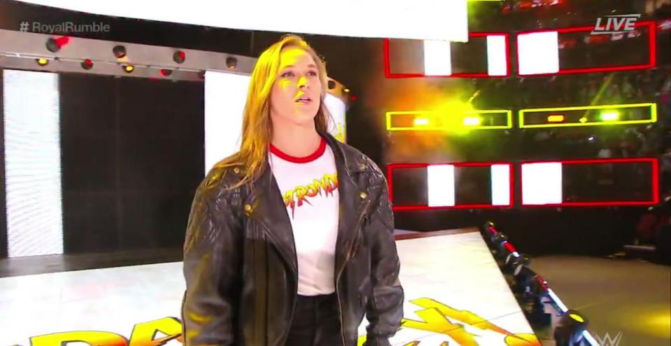 Ronda Rousey Royal Rumble 2018 wwe debut   StrengthFighter.com