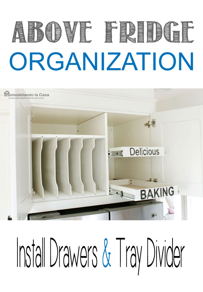 how to make drawers and install drawer slides in cabinet above fridge
