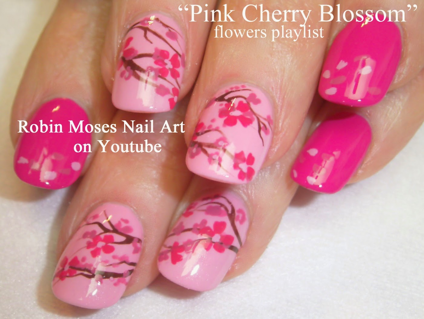 Cherry Blossom Spring Pedicure Nail Art - wide 7