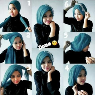 Cara menggunakan hijab pashmina