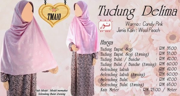 tudung delima fesyen muslimah terkini